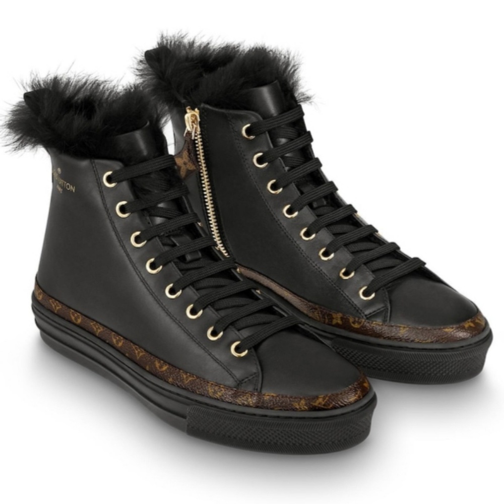 SOLD. NIB Louis Vuitton Fur Lined Sneaker